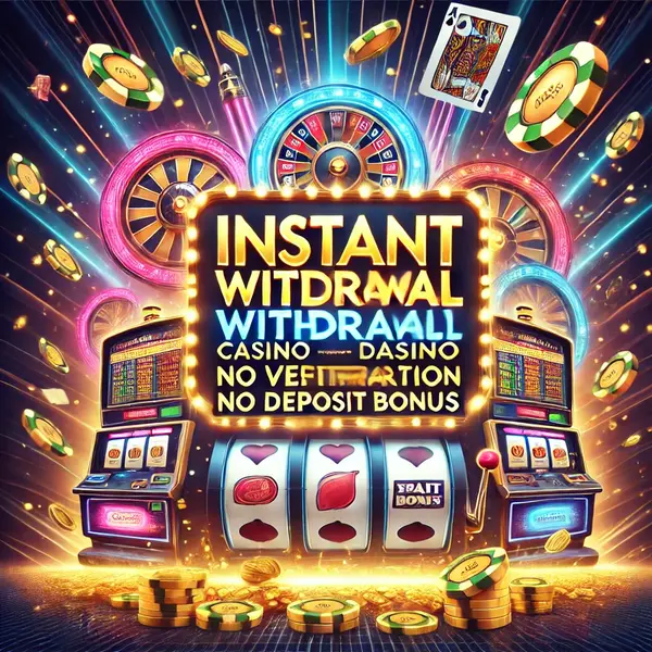 Instant withdrawal casino no verification no deposit bonus